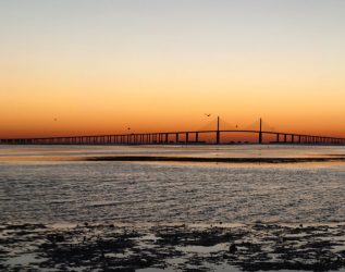 Sunshire Skyway Bridge Tampa Bay Florida, panoramic
