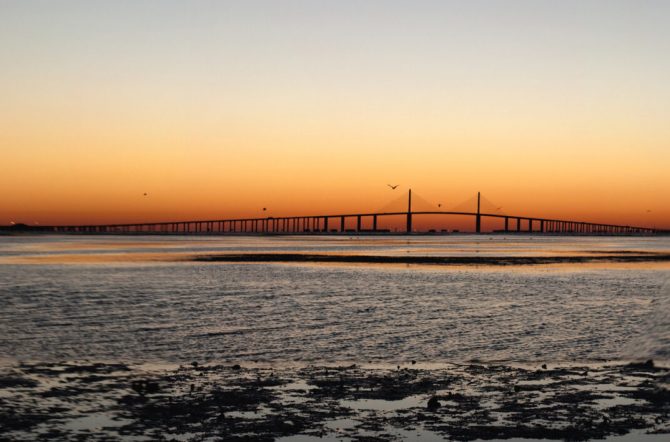 Sunshire Skyway Bridge Tampa Bay Florida, panoramic